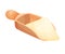 Wooden Spoon Full of Flour For Gnocchi Preparation Vector Illustration