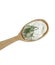 Wooden spoon sour cream isolated