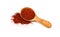 Wooden spoon of sundried tomatoes