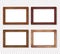 Wooden square vector photo frame collection