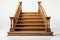 Wooden Stair on white background