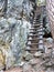 Wooden staircase for climbing in the rocky forests of Bohemian Paradise1