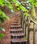 wooden staircase going up