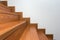 Wooden staircase made from laminate wood