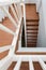 Wooden staircase made from laminate wood