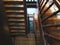 Wooden stairs architecture