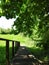 Wooden stairs going on hill top, Lithuania