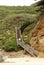 Wooden stairs leading to Half Moon Bay, California