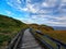 Wooden stairs leads to beach, Wooden Nobbies boardwalk at Point Grant, Phillip Island, Australia