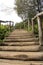 Wooden stairs at Plitvice Lakes National Park - part of a hiking route