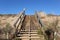 Wooden stairs to top of a dune