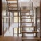 Wooden stairs in two storey apartment