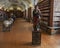 Wooden statue of Saint John the Evangelist in the Theological Hall of the Strahov Library