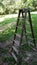 Wooden stepladder