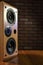 Wooden stereo sound speakers