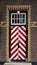 Wooden striped medieval door