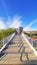 Wooden structure of the bridges over the Ronda del Litoral in Barcelona