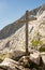 Wooden summit cross in the alps