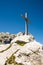 Wooden summit cross in the alps