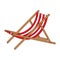 Wooden sunchair cartoon black and white