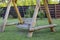 Wooden swing bench