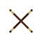 Wooden sword bokken flat icon