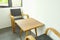 Wooden table and chair on relaxing corner