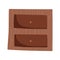 Wooden table drawers furniture icon