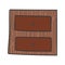 Wooden table drawers furniture icon
