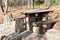 Wooden table in the forest