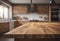 Wooden table on a kitchen background stock illustrationTable, Backgrounds, Kitchen, Wood - Material, Food