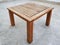 Wooden table on the marble ceramics background