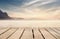 Wooden table top on blur desert background.Hot weather and drink somethings for fresh.Juice and cold water.For montage product