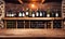 Wooden table on a wine storage cellar in a restaurant or house. Sommelier concept.