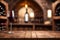 Wooden table on a wine storage cellar in a restaurant or house. Sommelier concept.