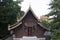 Wooden temple with ornate relief carving at Wat Phra That Doi Suthep