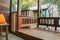 Wooden terrace outside bedroom for outdoor relaxation