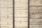 Wooden texture background with horizontal planks and vertical metal bars