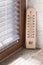 Wooden thermometer with analog scale