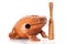 Wooden toad rhythm percusion instrument
