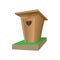 Wooden toilet cartoon icon