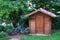 Wooden tool shed