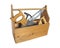 Wooden toolbox isolated