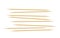 Wooden toothpick. Sharp bamboo sticks for teeth. Wood skewer with pointed tip. Disposable bamboo thin long skewer