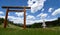 A wooden Torii Gate and Buddhist Temple in Colorado