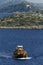 Wooden tourist boat on Adriatic Sea