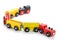 Wooden toy colored train