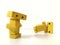 wooden toys mini robots from the hornbeam variety yellow