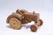 Wooden tractor child`s toy