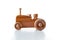 Wooden tractor over white